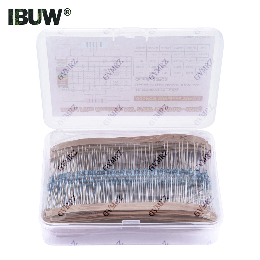 Resistor Kit 1 4W - 600PCS 30Values 1/4W Metal Film Resistor