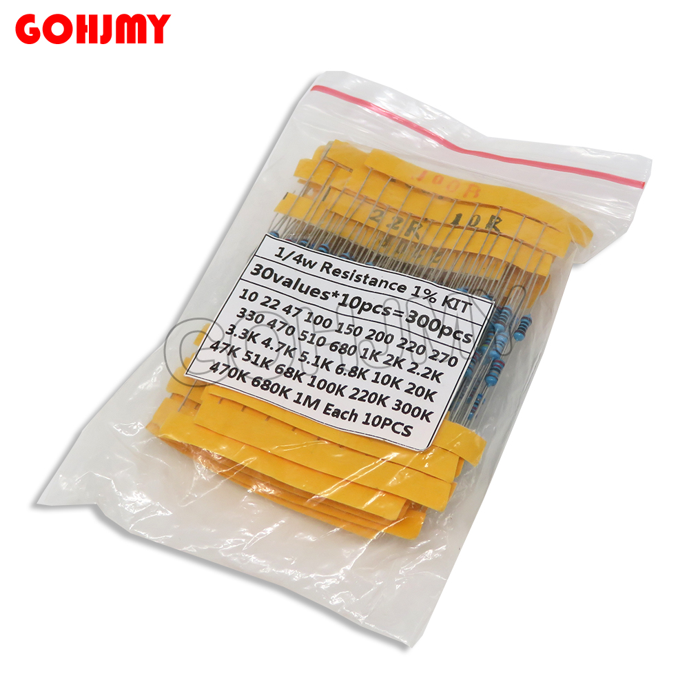Resistor Kit 1 4W - 30 Kinds 1/4W Resistance 1% Metal