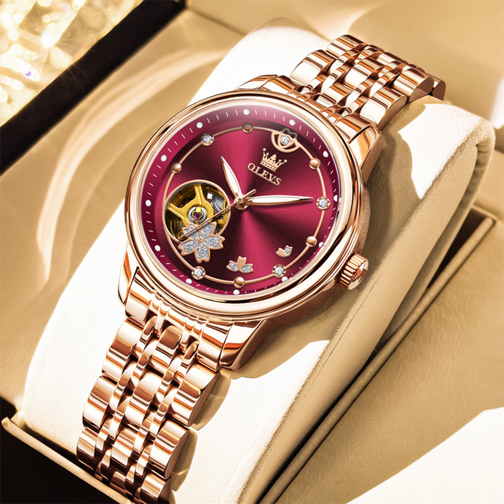 Rose Gold Wine Red Luxury Casu - Push Button Tactile ulasan dan harga