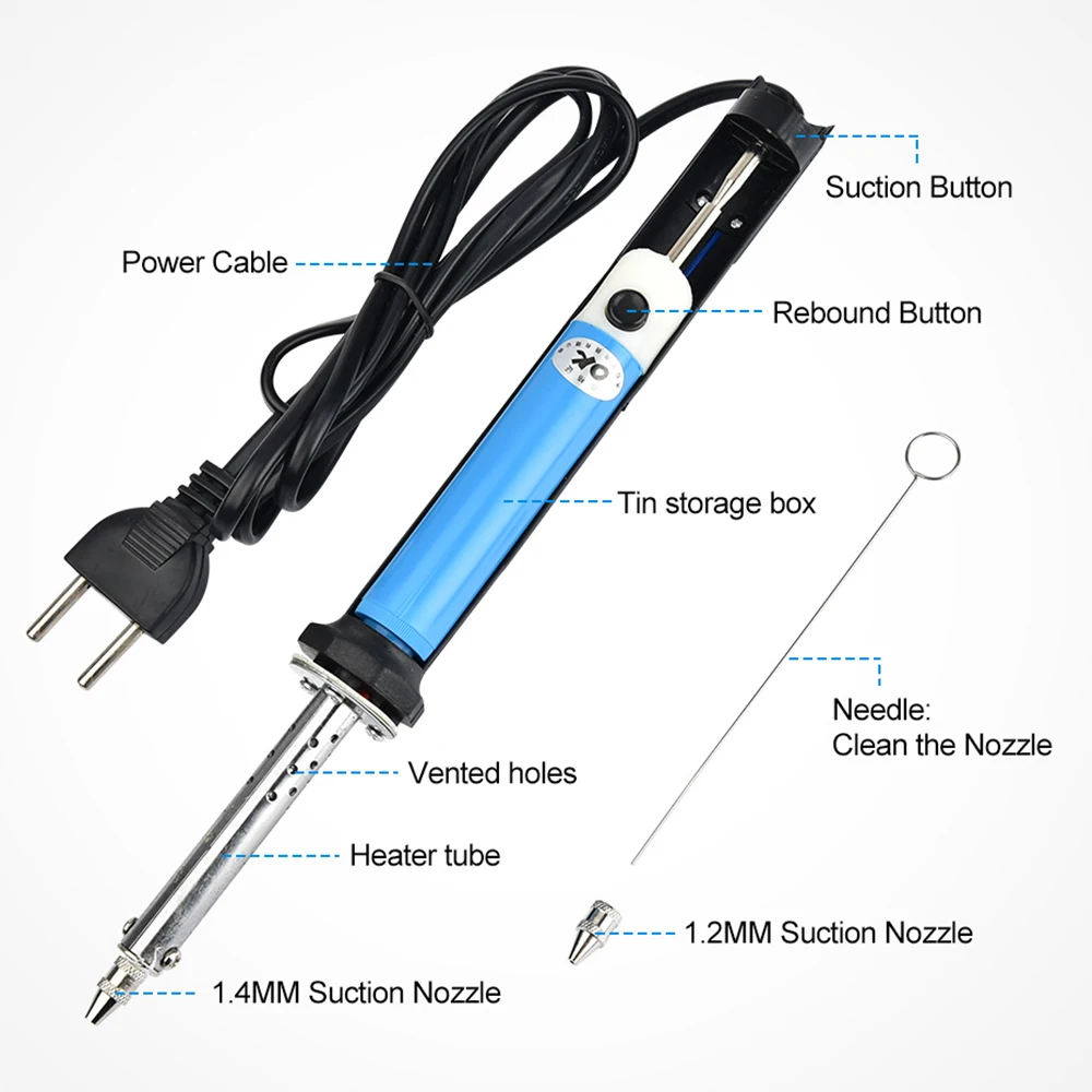 2 In1 Electric Tin Suction Suc - Desoldering Pump Solder ulasan dan harga