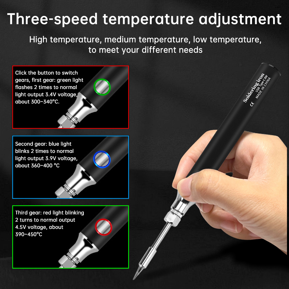 Mini USB Type-C Soldering Iron - Flux Pen Electronics ulasan dan harga