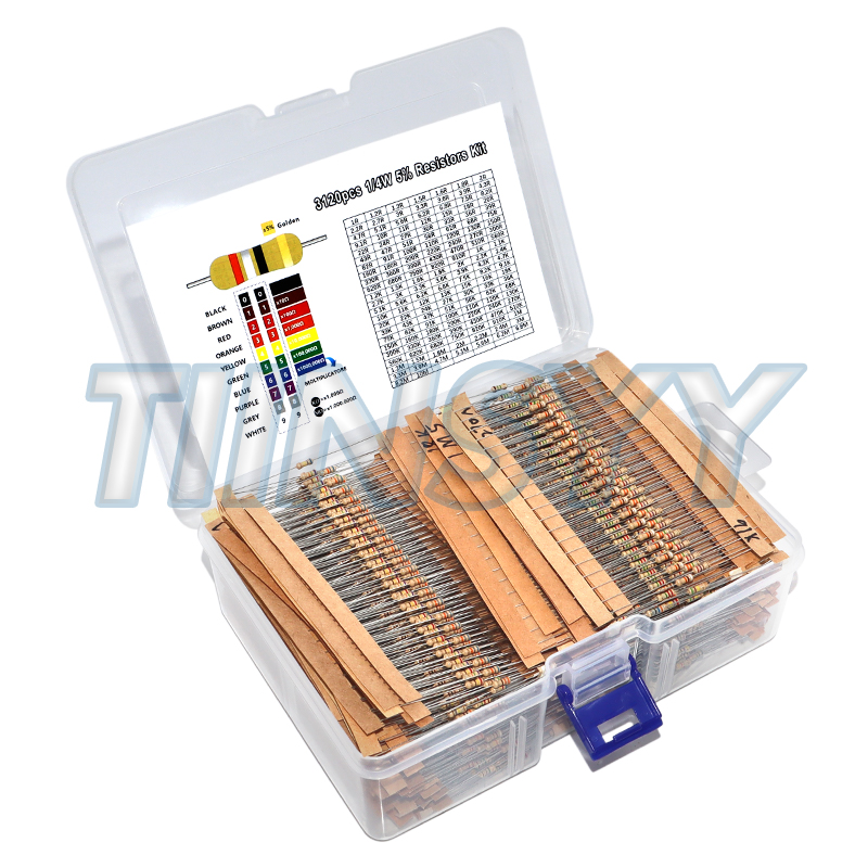 3120pcs 156 Values 1 -10M Ohm  - Resistor Kit 1 4W ulasan dan harga