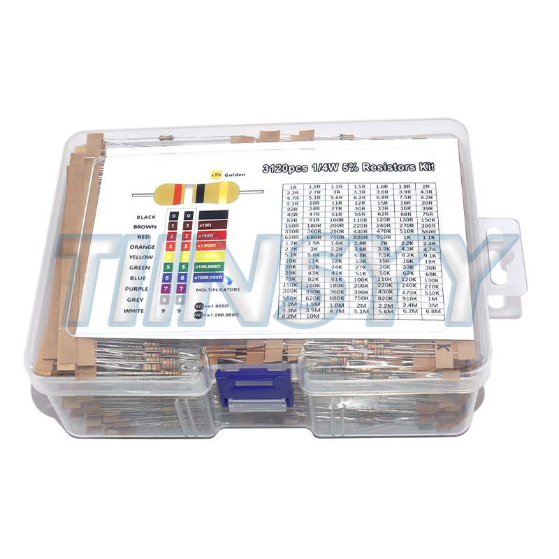3120pcs 156 Values 1 -10M Ohm  - Resistor Kit 1 4W ulasan dan harga