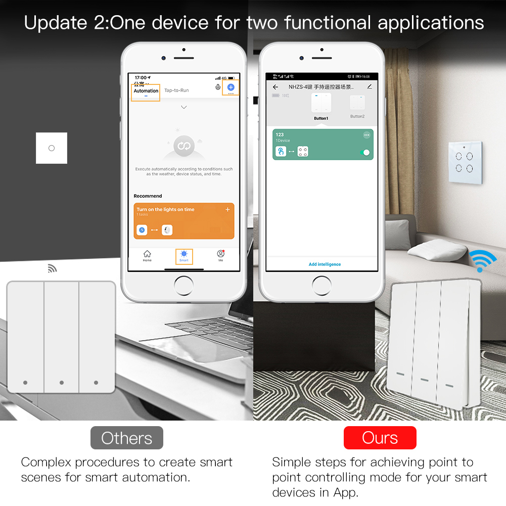 MOES Tuya ZigBee Scene Switch  - Push Button Tactile ulasan dan harga