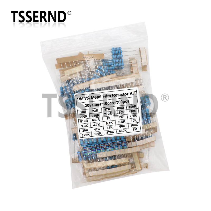 300PCS 1/4W 1/2W 1W 1% Metal F - Resistor Kit 1 4W ulasan dan harga
