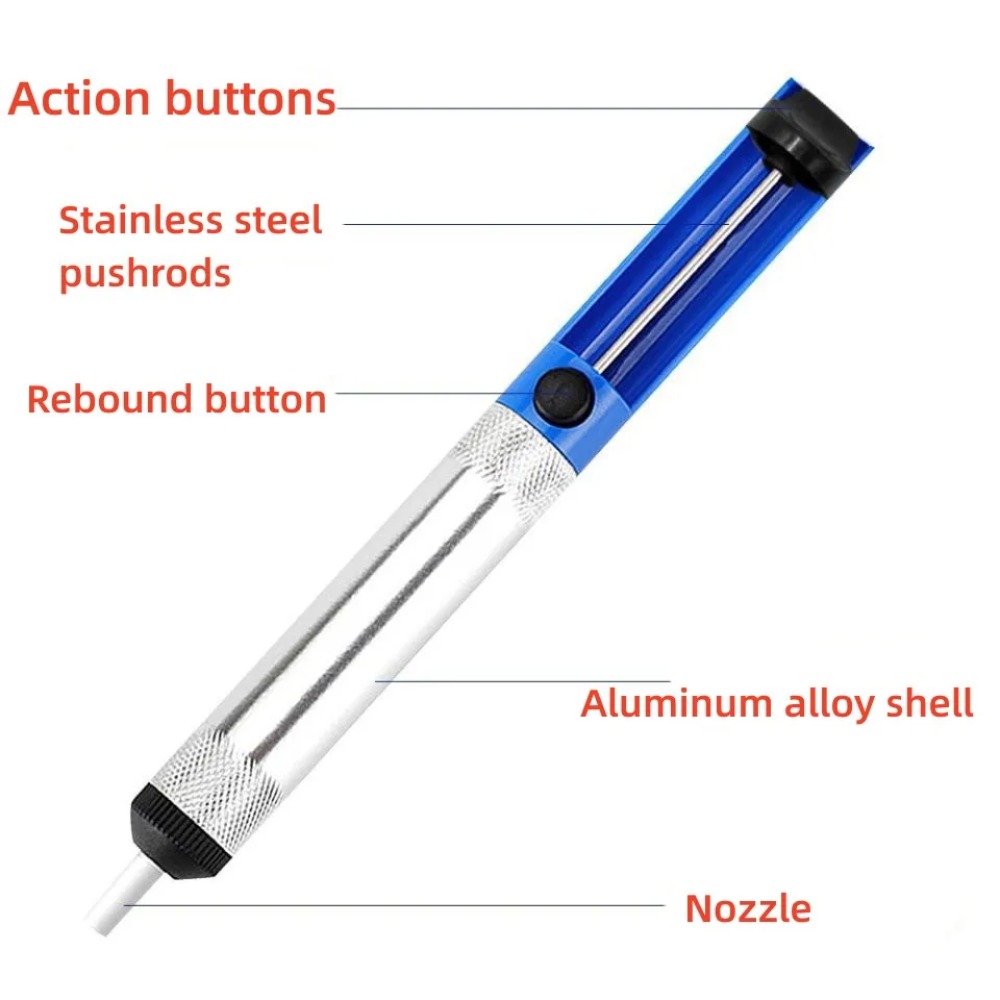 Aluminum Desoldering Pump Vacu - Flux Pen Electronics ulasan dan harga