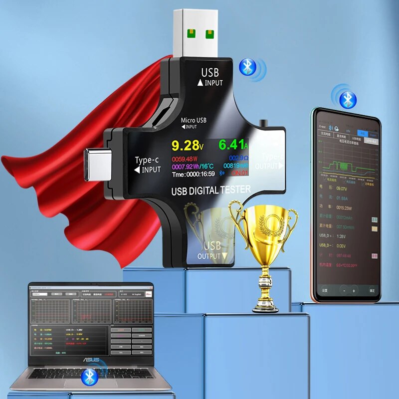 USB Tester DC Type-C PD Digita - Logic Analyzer Usb ulasan dan harga