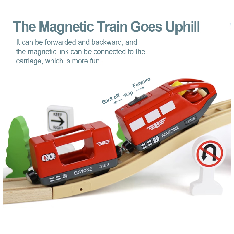 Wooden Train Rail Mine Crane R - Diy Electric Car ulasan dan harga