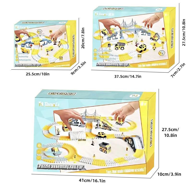 Kid Educational Toy Track Car  - Diy Electric Car ulasan dan harga