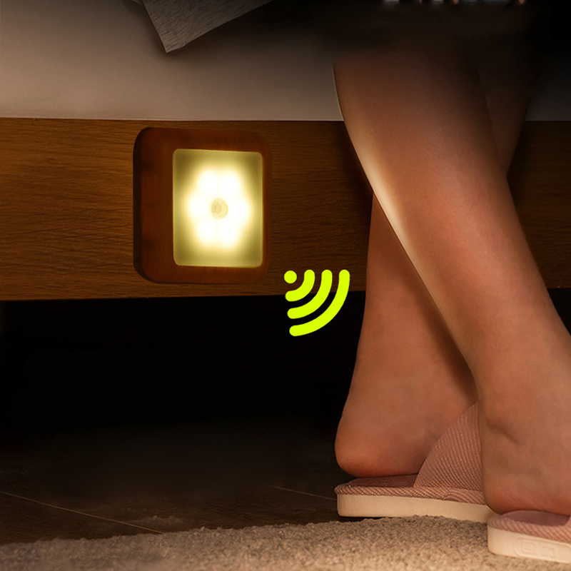 Wood Grain Wireless Battery Sm - Ldr Light Sensor ulasan dan harga