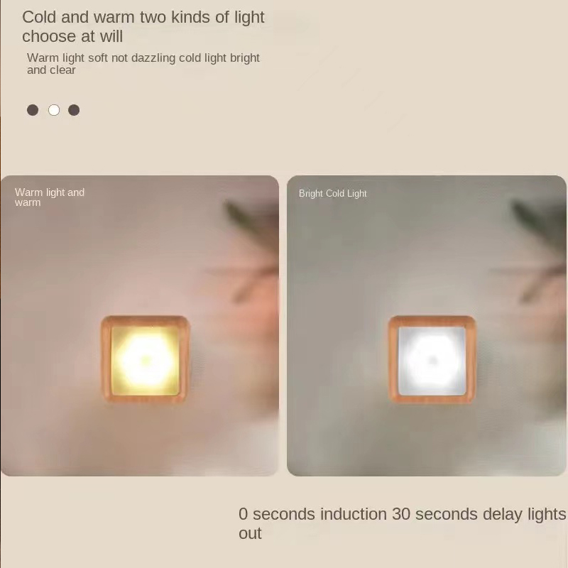 Wood Grain Wireless Battery Sm - Ldr Light Sensor ulasan dan harga