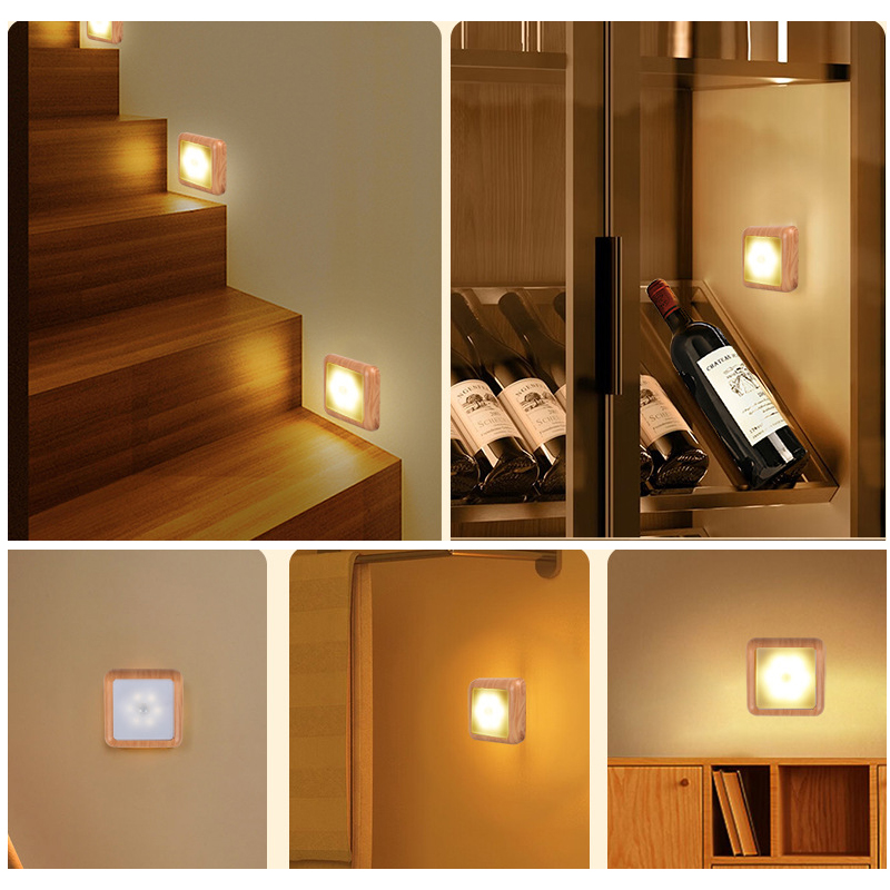 Wood Grain Wireless Battery Sm - Ldr Light Sensor ulasan dan harga
