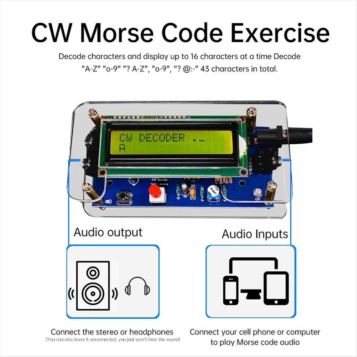 HDL DC9V CW Morse Code Decoder - Diy Electronics Audio ulasan dan harga