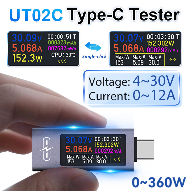 UT02C USB Color Screen Type-C  - Logic Analyzer Usb ulasan dan harga