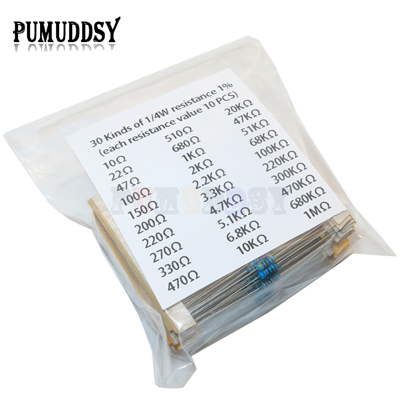 600pcs/set 30 Kinds 1/4W Resis - Resistor Kit 1 4W ulasan dan harga