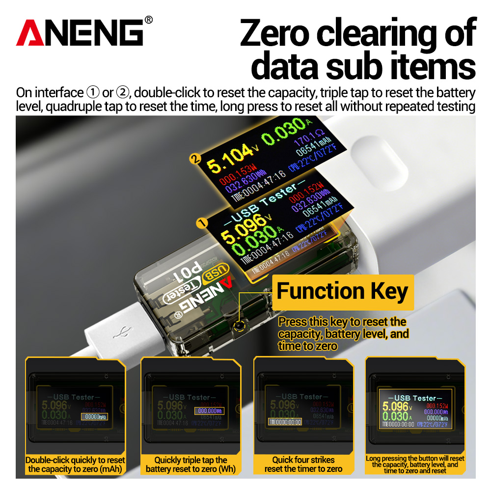 ANENG P01 USB Tester Voltmeter - Logic Analyzer Usb ulasan dan harga