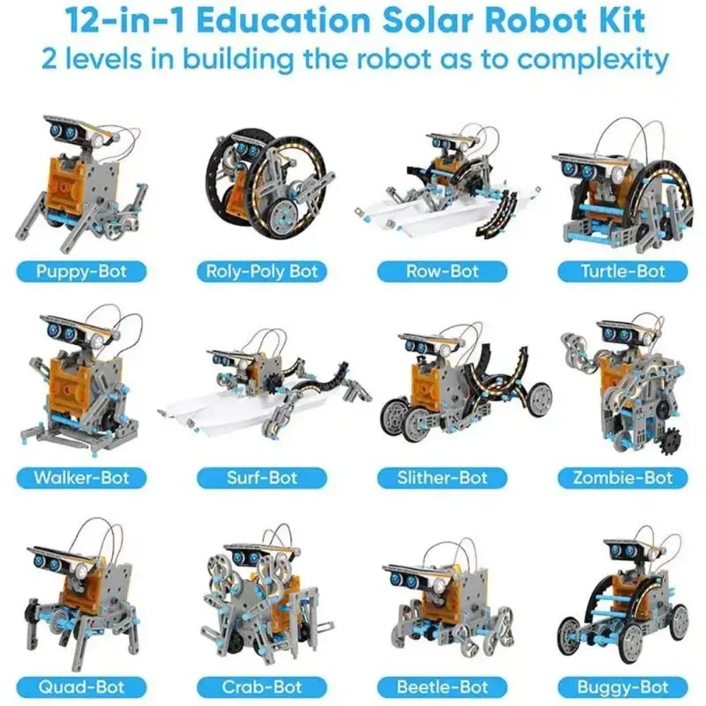 13 in 1 Solar Powered Robot Sc - Learn Diy Electronics ulasan dan harga