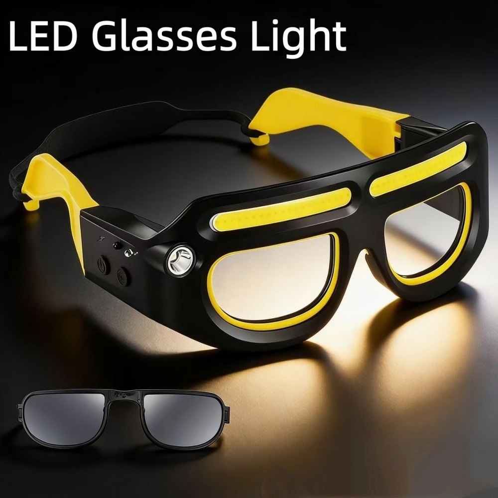 LED Headlamp Glasses Rechargea - Ldr Light Sensor ulasan dan harga
