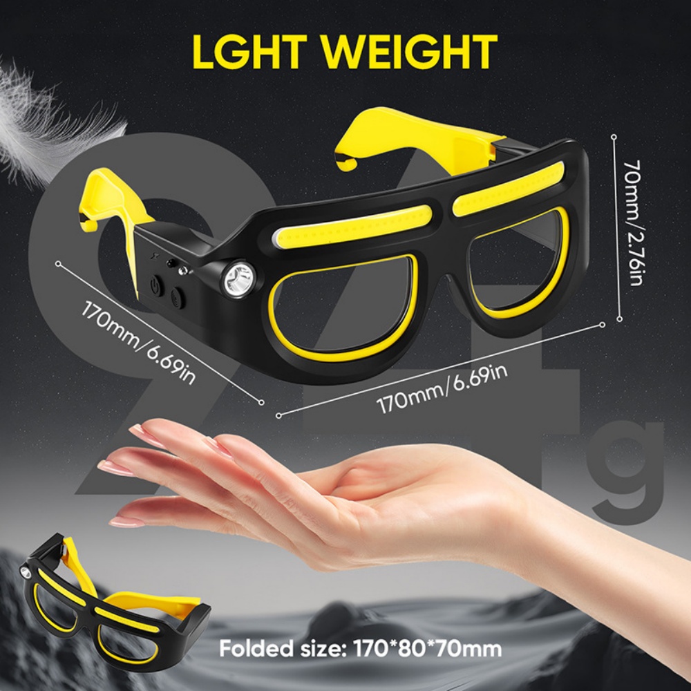 LED Headlamp Glasses Rechargea - Ldr Light Sensor ulasan dan harga