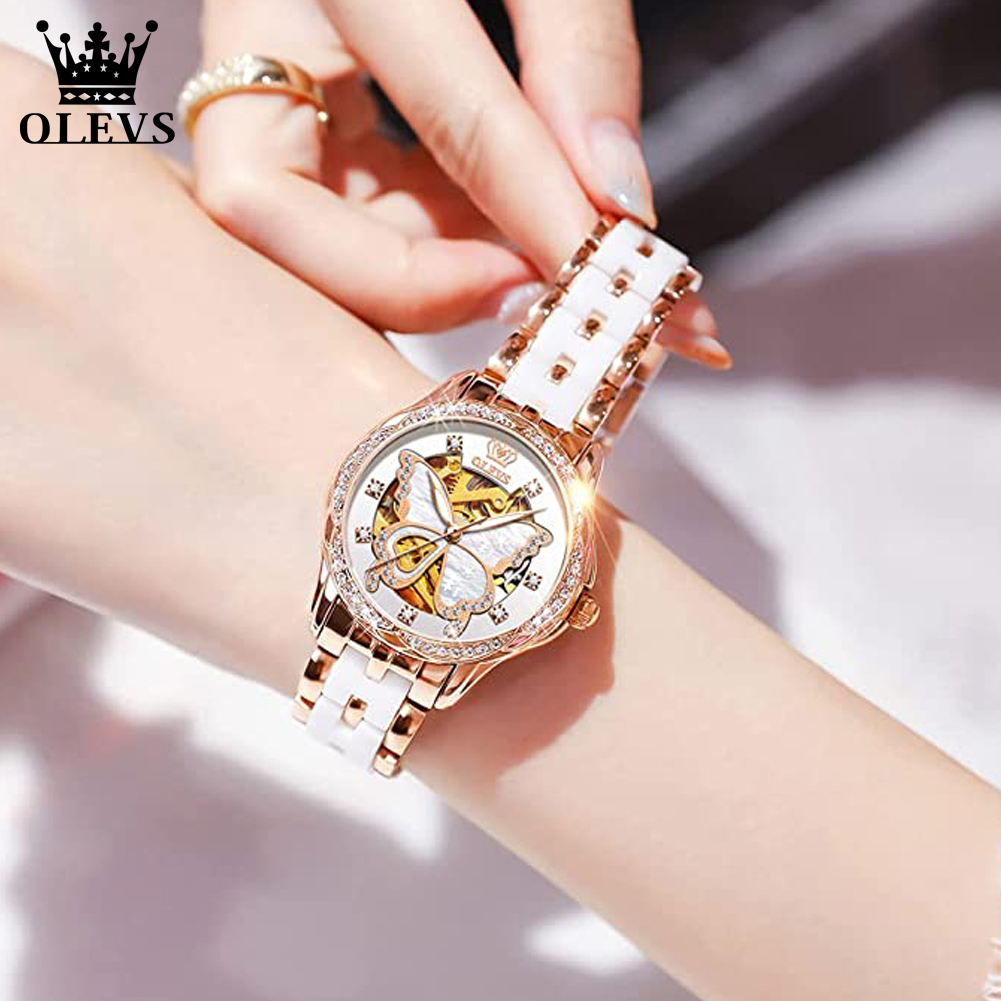 OLEVS Women's Automatic Watche - Push Button Tactile ulasan dan harga